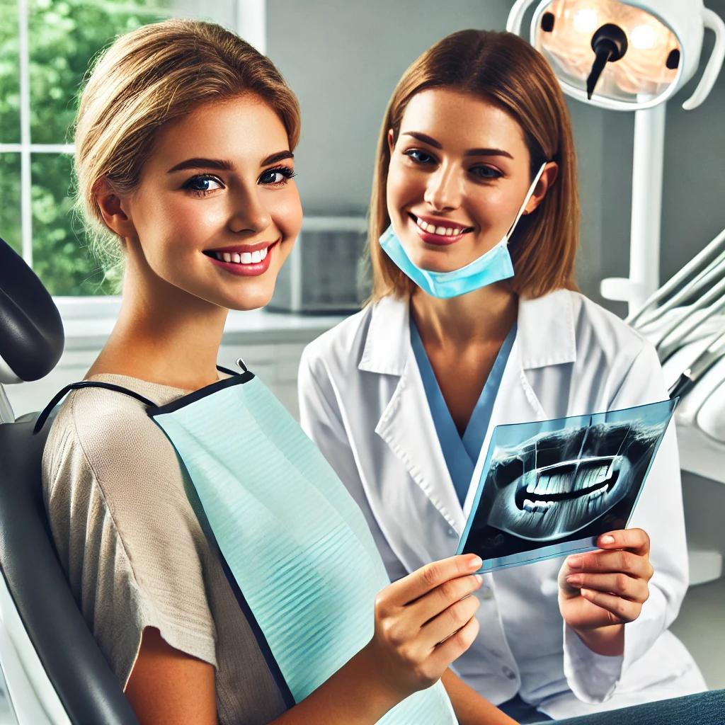 Dentist Discussing Treatment Plan with Patient in Modern Marmaris Dental Clinic